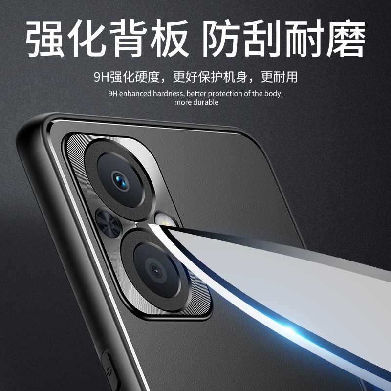 Ốp Lưng OPPO Reno 8Z 5G / Reno7Z 5G Ốp Cho OPPO Reno 8Z 5G / Oppo Reno 7Z 5G  Ốp Hợp Kim Nhôm Mờ + Ốp Điện Thoại Chống Sốc TPU + PC