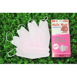 combo 3 hộp khẩu trang 4D Hello mask hồng (hộp 10 cái)
