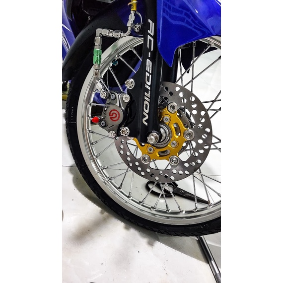 Đĩa TBT 220mm lòng nhôm khoen inox 304 lắp ráp như zin các dòng xe ex2010 sirius vairo