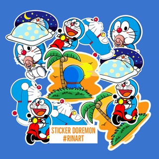 [STICKER 1K] STICKER DOREMON XANH SIÊU CHẤT DÁN TRANG TRÍ ĐT LAPTOP VALI TƯỜNG TỦ KỆ MŨ BẢO HIỂM XE MÁY NOTEBOOK