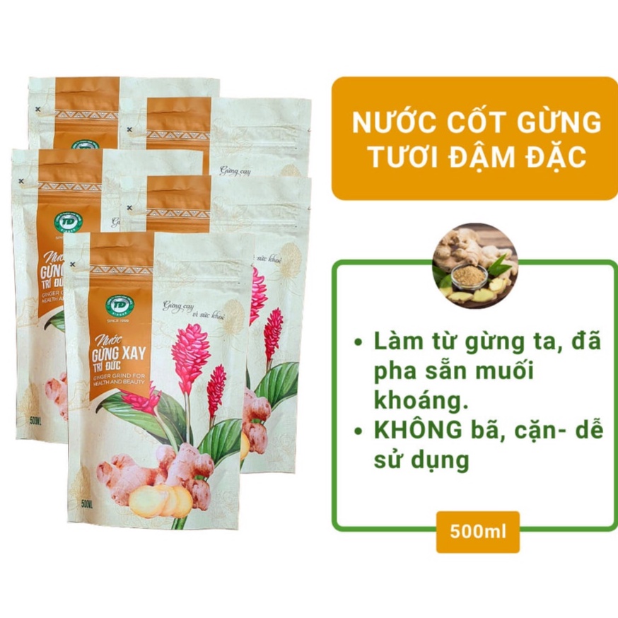 5 gói Nước Cốt Gừng Xay dùng tắm bé hoặc ngâm chân