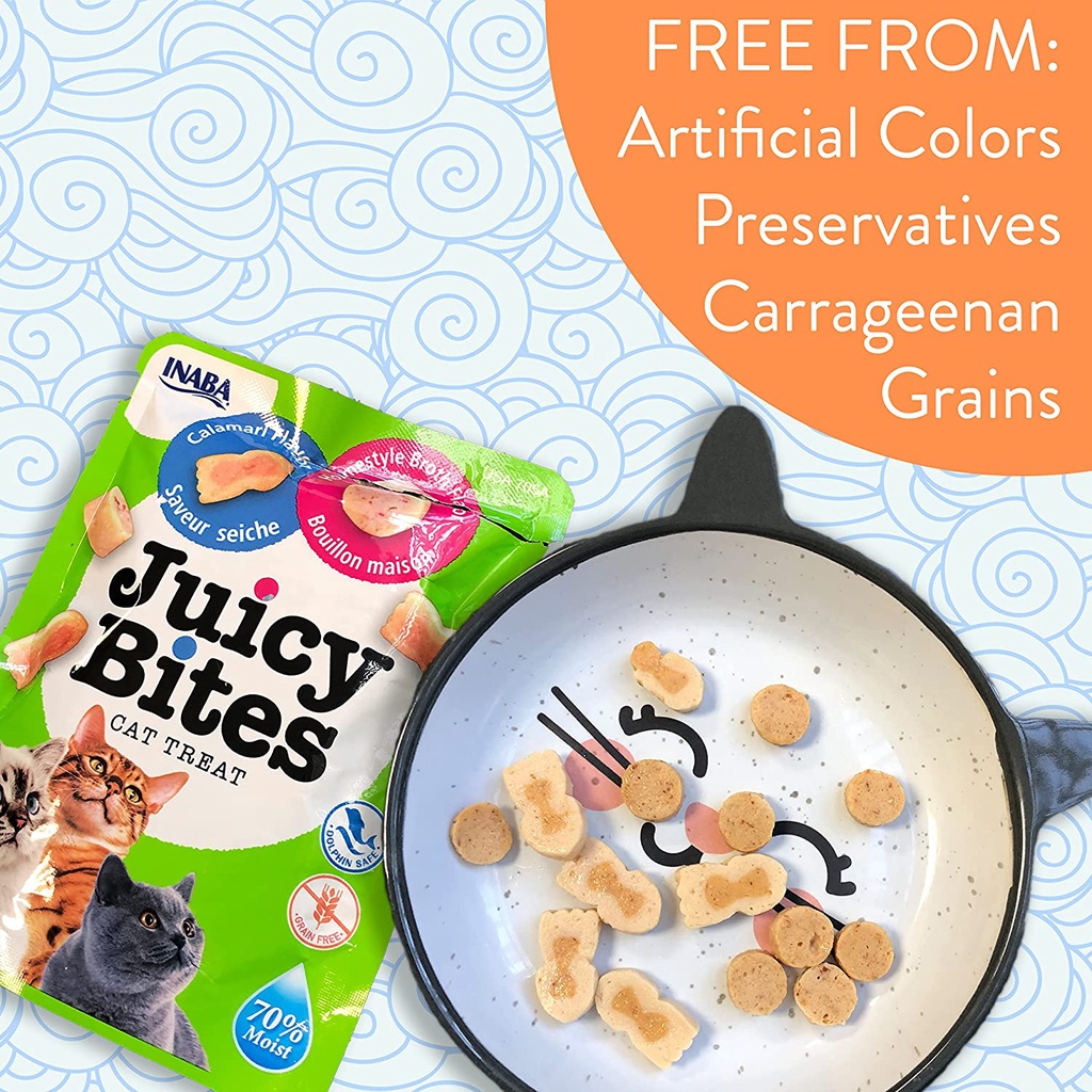 Bánh Thưởng Snack Juicy Bites INABA Siêu Thơm Mềm Hấp Dẫn Cho Mèo