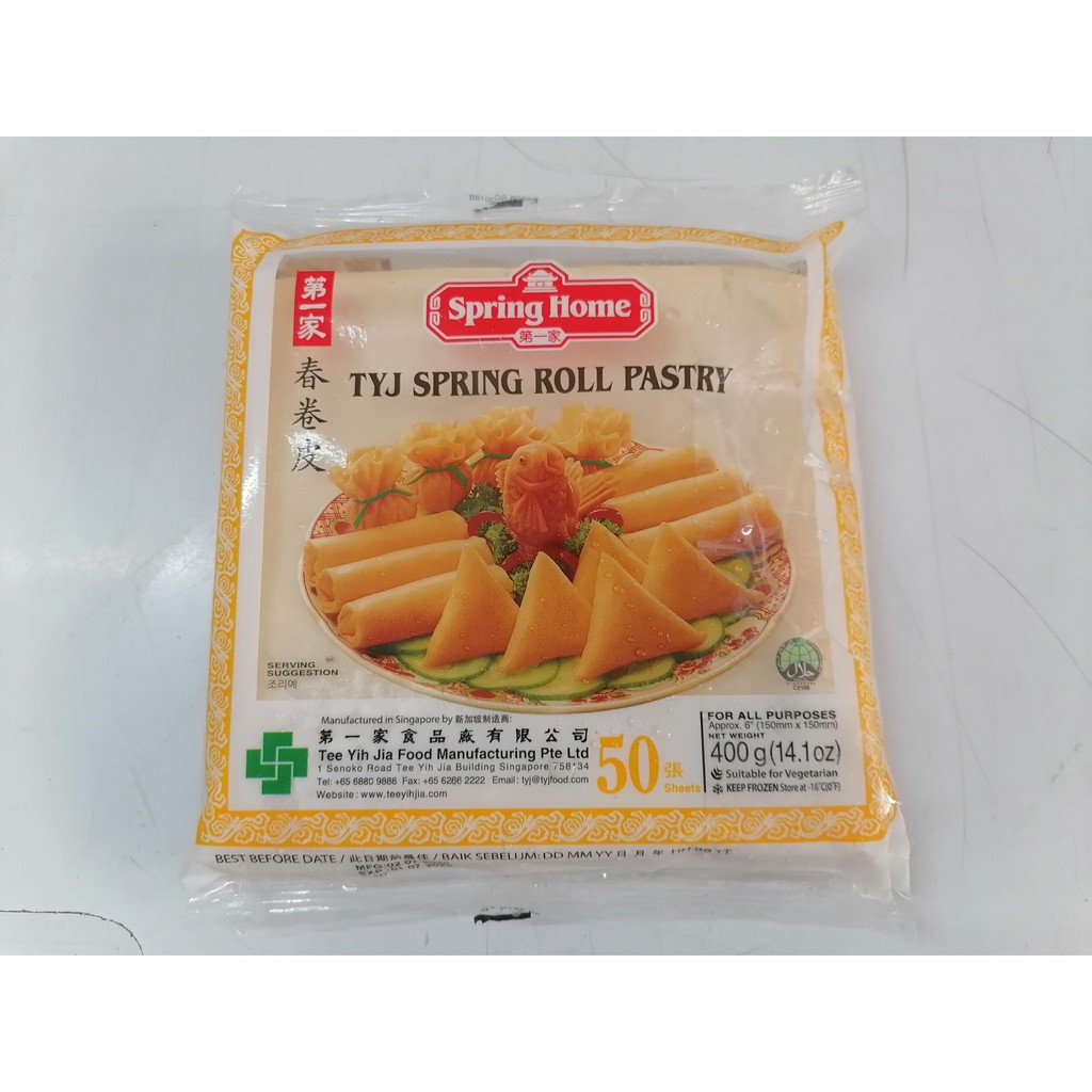 [400g (size 15cm)] Bánh tráng bột mì [Singapore] SPRING HOME TYJ Spring Roll Pastry (halal) (nsm-hl) (nw5)