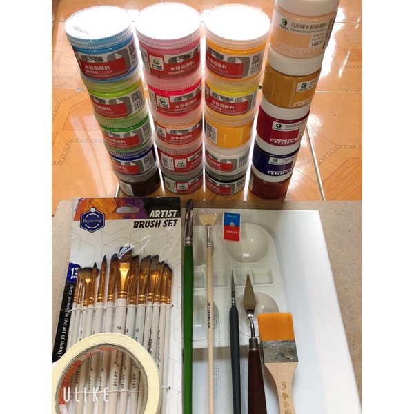 Set hoạ cụ màu Gouche.
