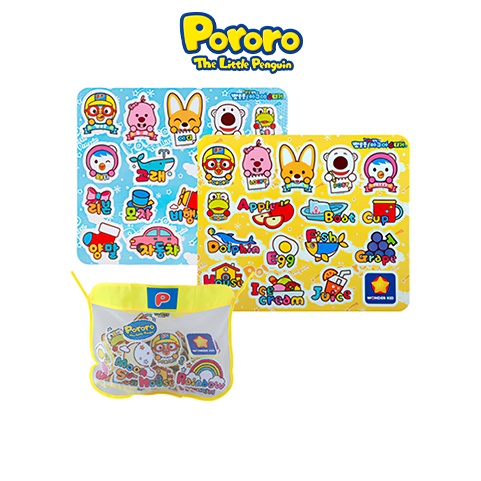 [Hàng Chính Hãng] Sticker Chống Thấm Nước Pororo Tiếng Anh Tiếng Hàn Pororo Aqua Sticker(Korean) 38x31cm