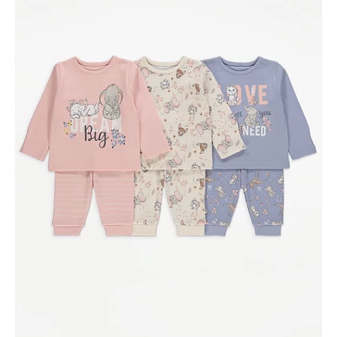 (Hàng Auth) Set 3 bộ nỉ bé gái Geo UK chính hãng săn sale