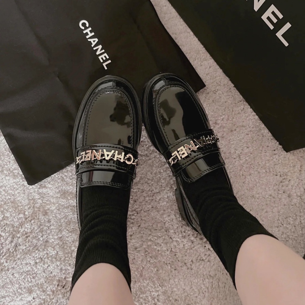 Mới Giày Lười Da Màu Vàng Nguyên Chất Không Có Hộp Cho Nữ