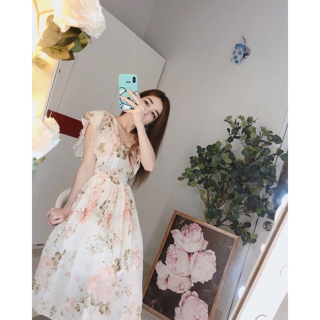 Đầm cánh tiên hoa nhí 2 tầng cánh tiên