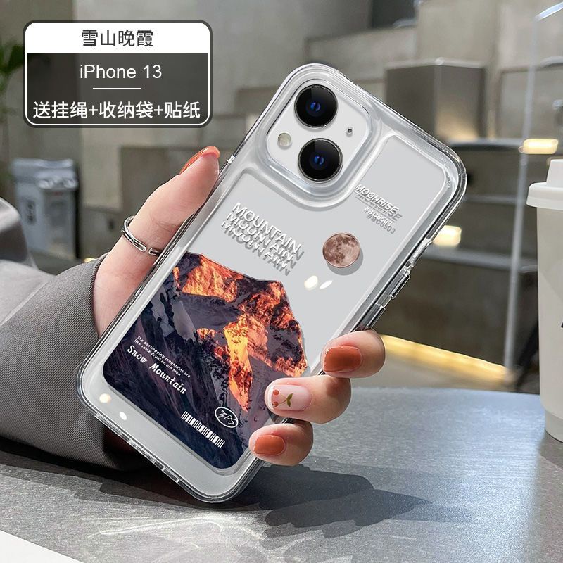 SANRIO Ốp Điện Thoại Cứng Trong Suốt Chống Sốc Họa Tiết Ngọn Núi Tuyết Cho iPhone 14 11 13 12 X XS Pro Max xr Mini xr