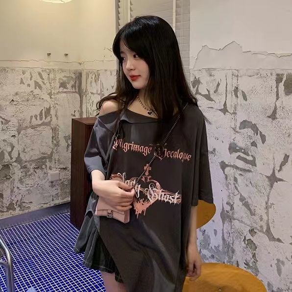 Áo Thun Tay Ngắn Dáng Rộng Thiết Kế Mới Năng Động Thời Trang Dành Cho Nữ