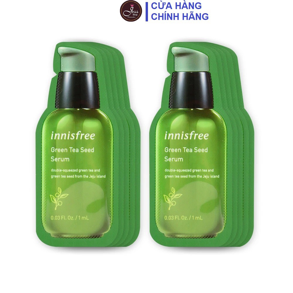 10 Sample Tinh Chất Dưỡng Da Trà Xanh Innisfree Green Tea Seed Serum 1ml