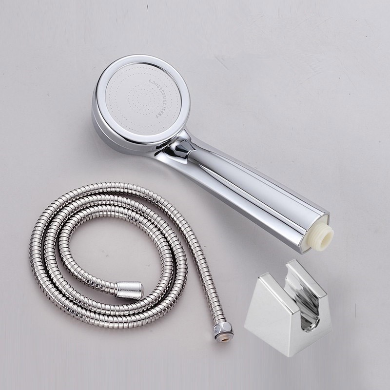 Bộ vòi sen tăng áp tròn dầy bằng nhựa ABS cao cấp (Tay sen + dây sen + cài nhựa ABS) - QM.TS012B3
