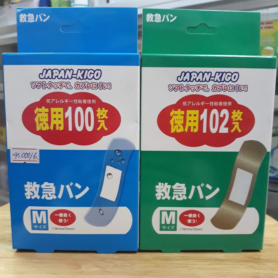Miếng dán urgo Japan Kigo hộp 100 - 102 miếng nhật bản