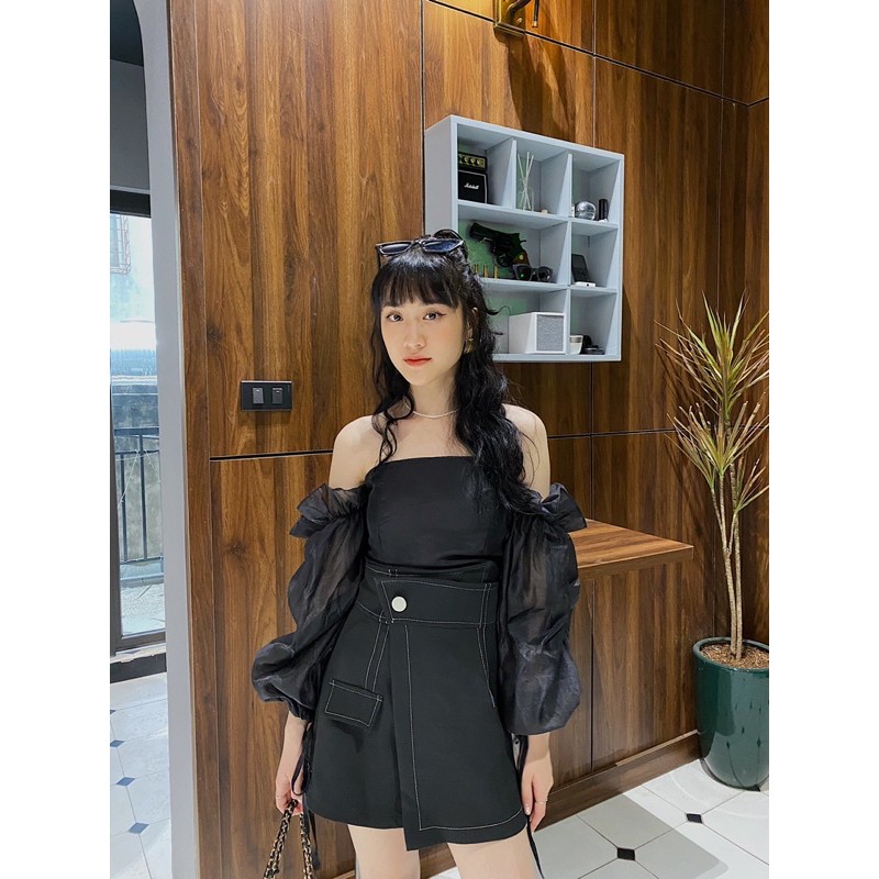 [Mã FAXANH55 giảm 10K đơn 50K] Chân váy phối chỉ 277 ( ẢNH THẬT + CLIP BY DOKEYYY) | BigBuy360 - bigbuy360.vn