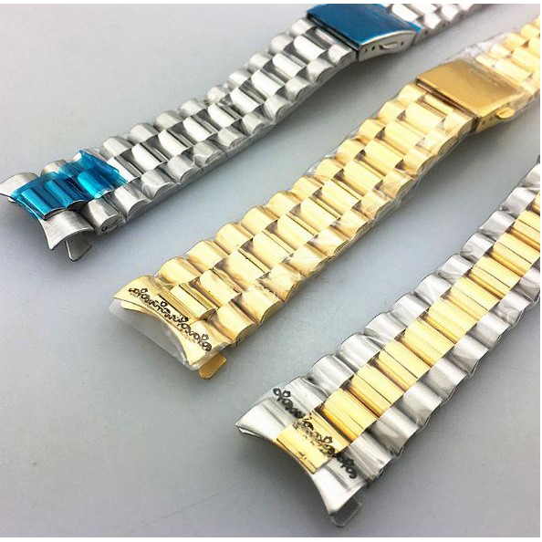Dây đồng hồ kim loại Enicar, dây đồng hồ thép hạt nổi size 20mm  cao cấp