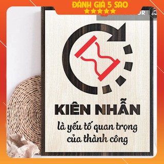 [🎀 QUÀ TẶNG mừng nhà mới , khai trương] Tranh văn phòng tạo động lực - Kiên nhẫn là yếu tố quan trong của thành công