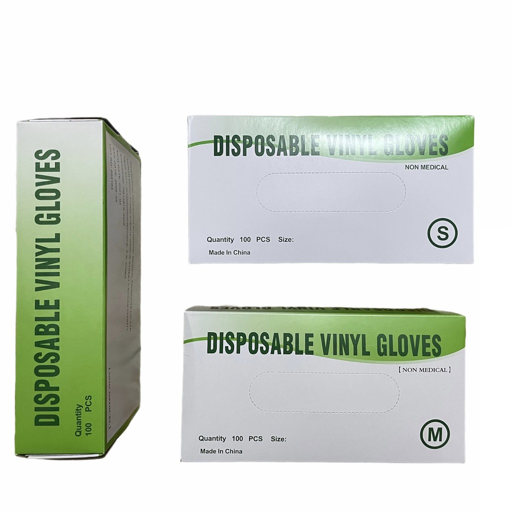 Bao Tay Găng Tay Nilon Cao Su Đen Không Bột Hộp 100 chiếc DCPX HOA BÉ