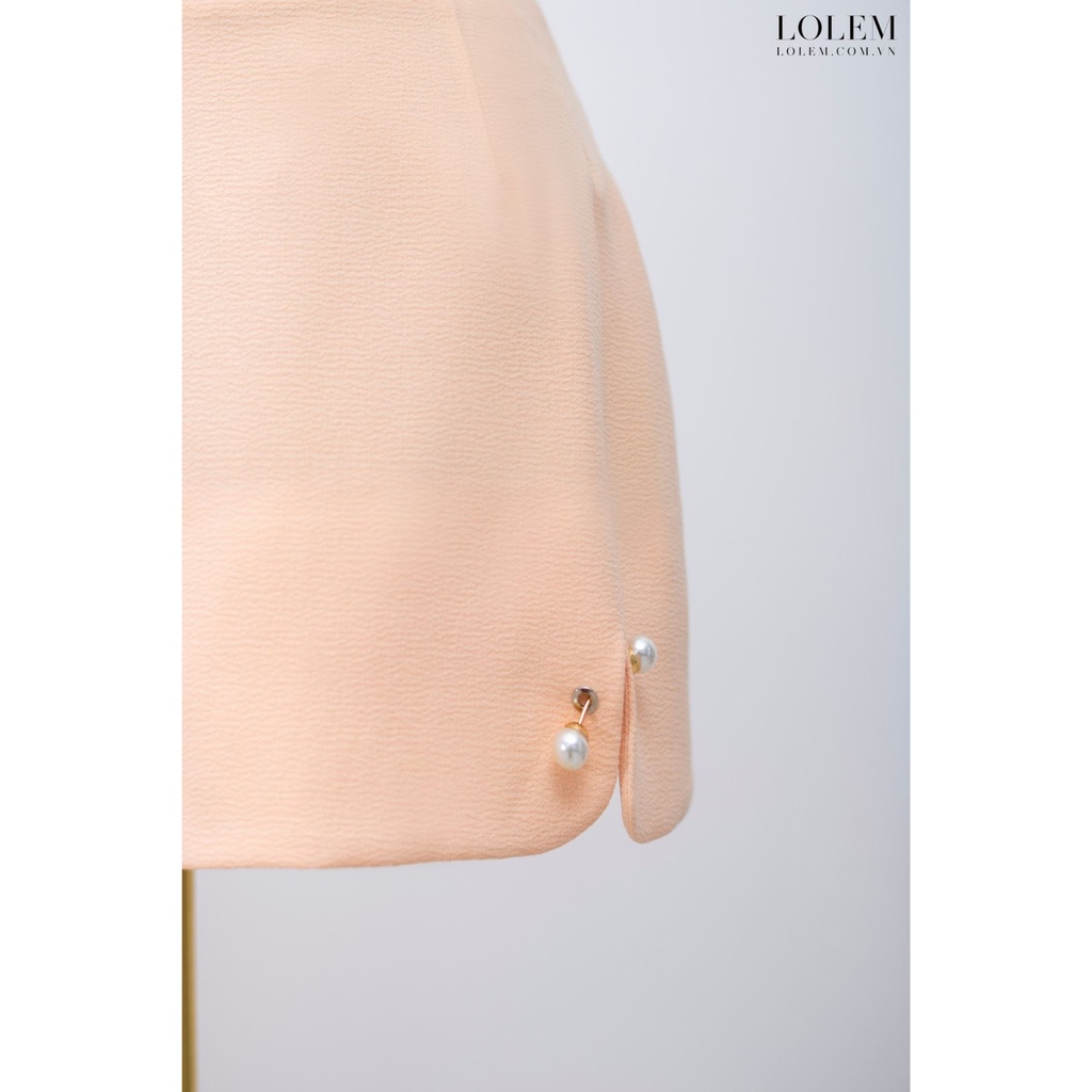 Chân váy chữ A LOLEM CVA035 xẻ lai vải chéo sạn bền tốt