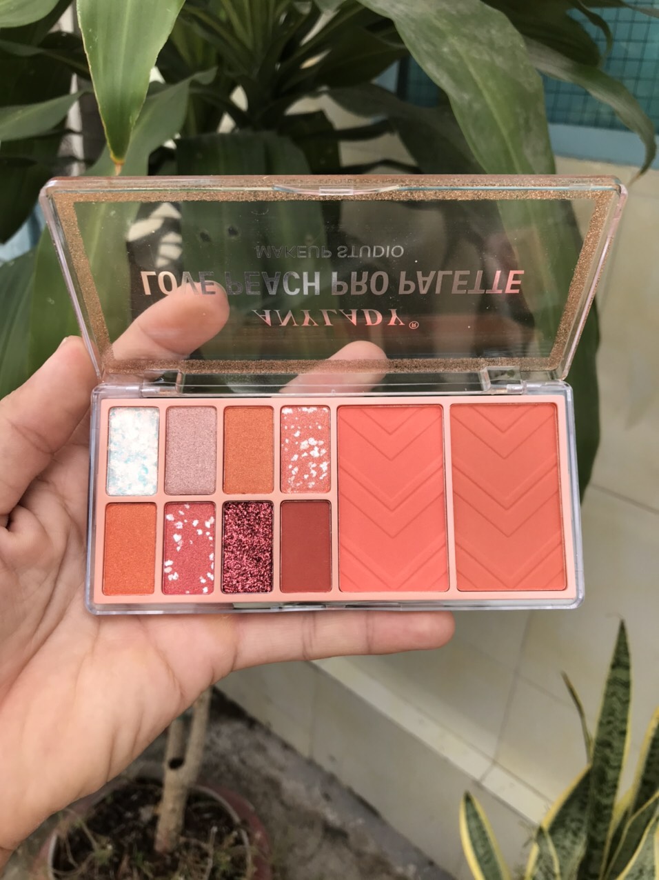 [Ảnh thật] Phấn mắt Any Lady Love Peach Pro 10 ô kèm má hồng