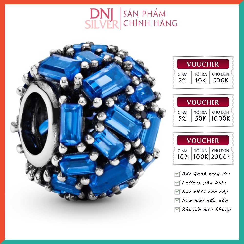 Charm bạc 925 cao cấp, hàng chuẩn bạc - Charm Blue Ice Cube thích hợp để mix vòng tay charm - DN239