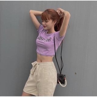 Áo croptop dady thêu