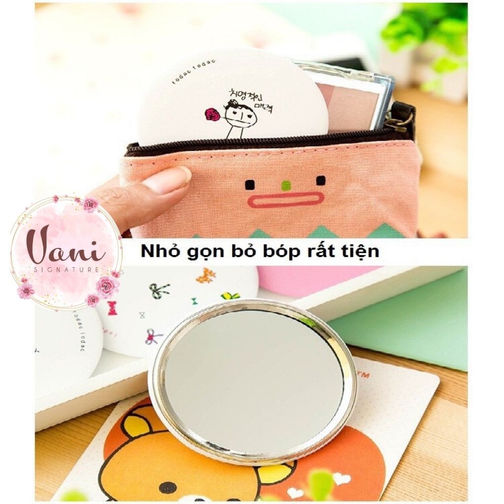 Gương Mini Siêu Cute Phong Cách Hàn Quốc (kèm ảnh và video thật)