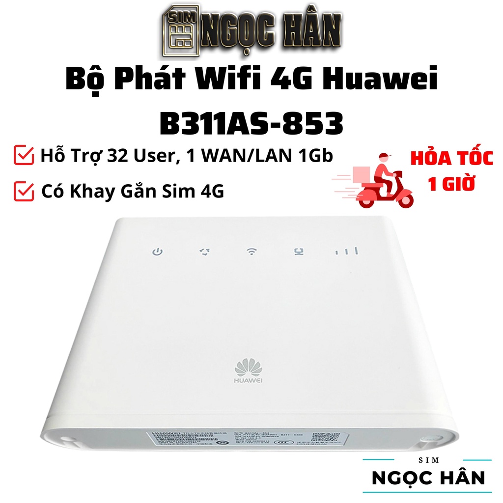 Bộ Phát Wifi 4G Cắm Điện Huawei B311AS/B311B Tốc Độ Khủng 150Mbps Hỗ Trợ 32 Máy Kết Nối