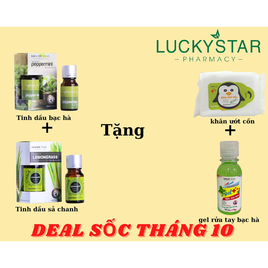 [DEALHOT] Tinh Dầu Bạc Hà &amp; Chanh Sả  Kèm 2 Quà Tặngg