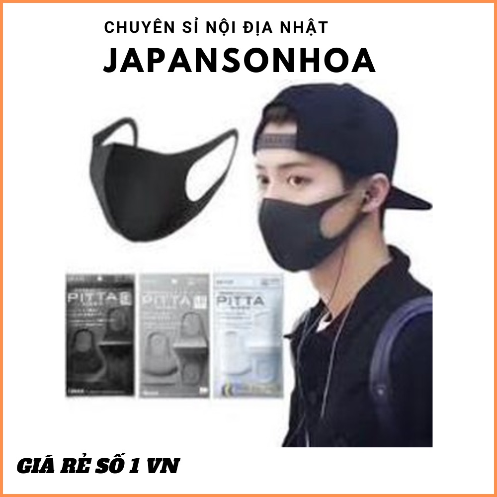 Khẩu trang lọc khói bui PITTA MASK 3 miếngCHÍNH HÃNG Sản phẩm cần có trong mỗi gia đình