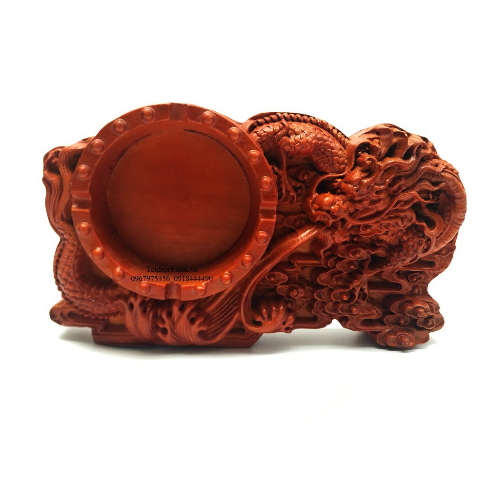 Gạt tàn gỗ hương trạm hình rồng sang trọng