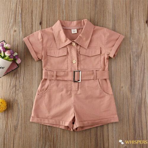 Áo liền quần bé gái tay ngắn xinh xắn năng động
