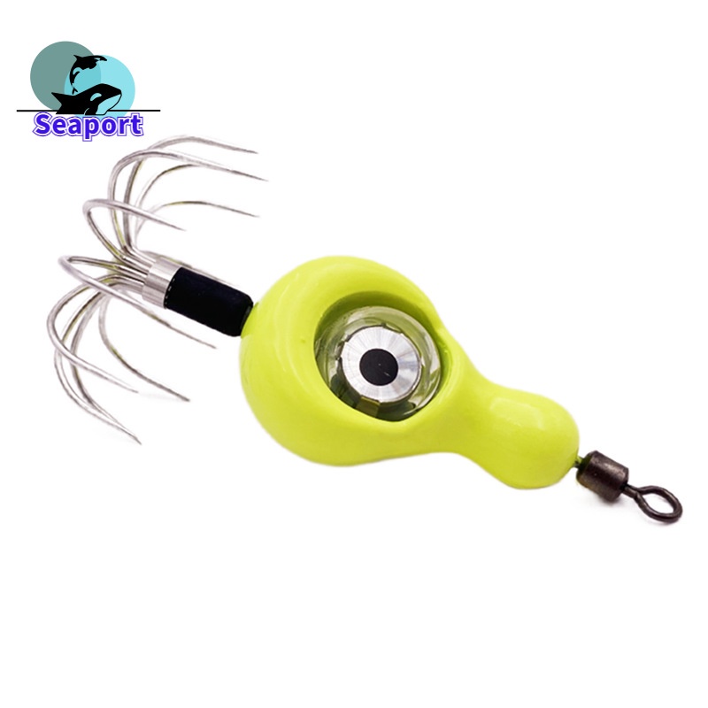 Mồi Câu Cá Giả Hình Mực Dạ Quang 60g