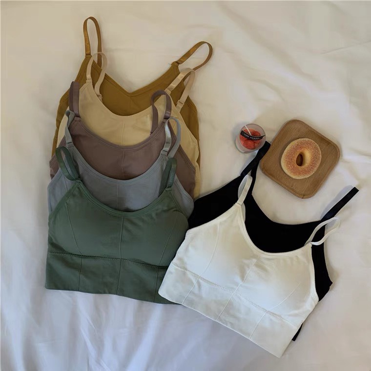 Áo bra 2 dây thể thao chất len tăm mềm mịn cho nữ THE CELYNBRA - AL01