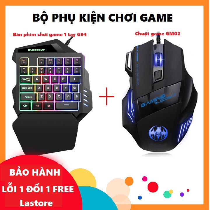 BỘ PHỤ KIỆN BÀN PHÍM BÁN CƠ G94 KÈM CHUỘT GAME GM02 THIẾT KẾ ĐÈN LED ĐỘC-LẠ-ĐẸP