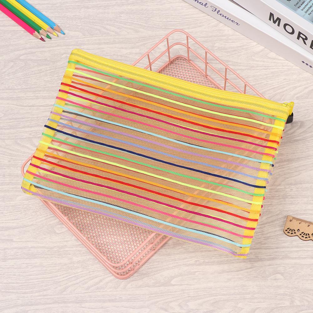 UUMIR 1 Túi Đựng Bút Bằng Nylon Màu Sắc Cầu Vồng