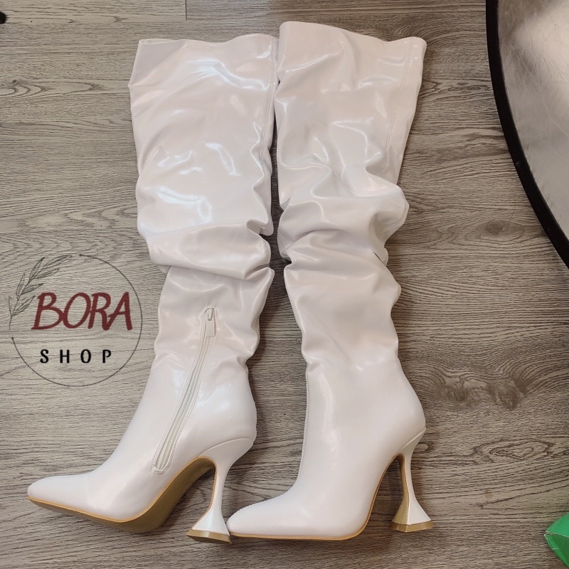 - Boot đùi cao gót nữ Ulzzang Hàn Quốc BORA SHOP khoá sườn order