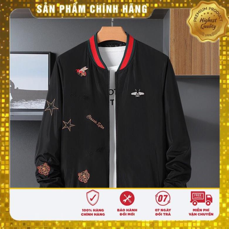 GIÁ GỐC áo khoác nam logo ong gucci thêu poly dù quảng châu