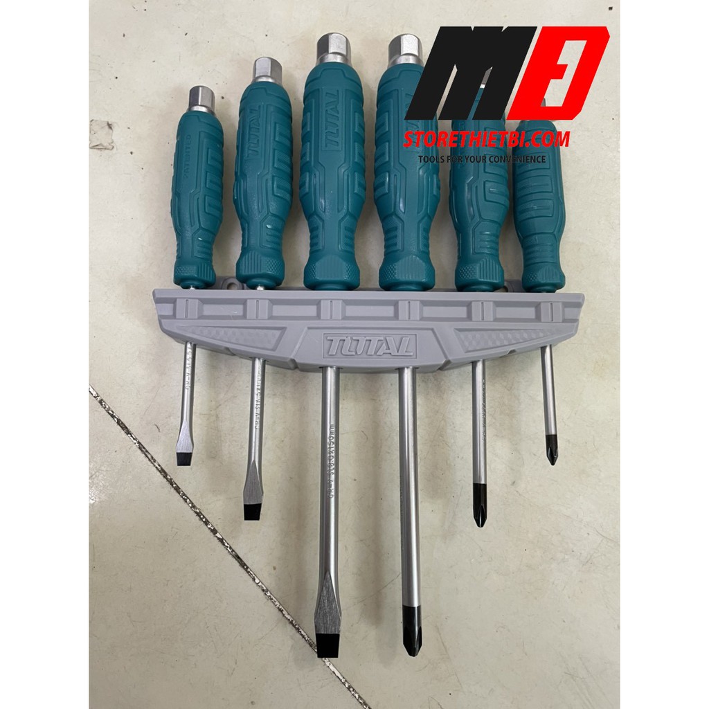 Bộ 6 Tua Vít Đóng Xuyên TOTAL / THGSS35061 / Chất Liệu Thép 40Cr