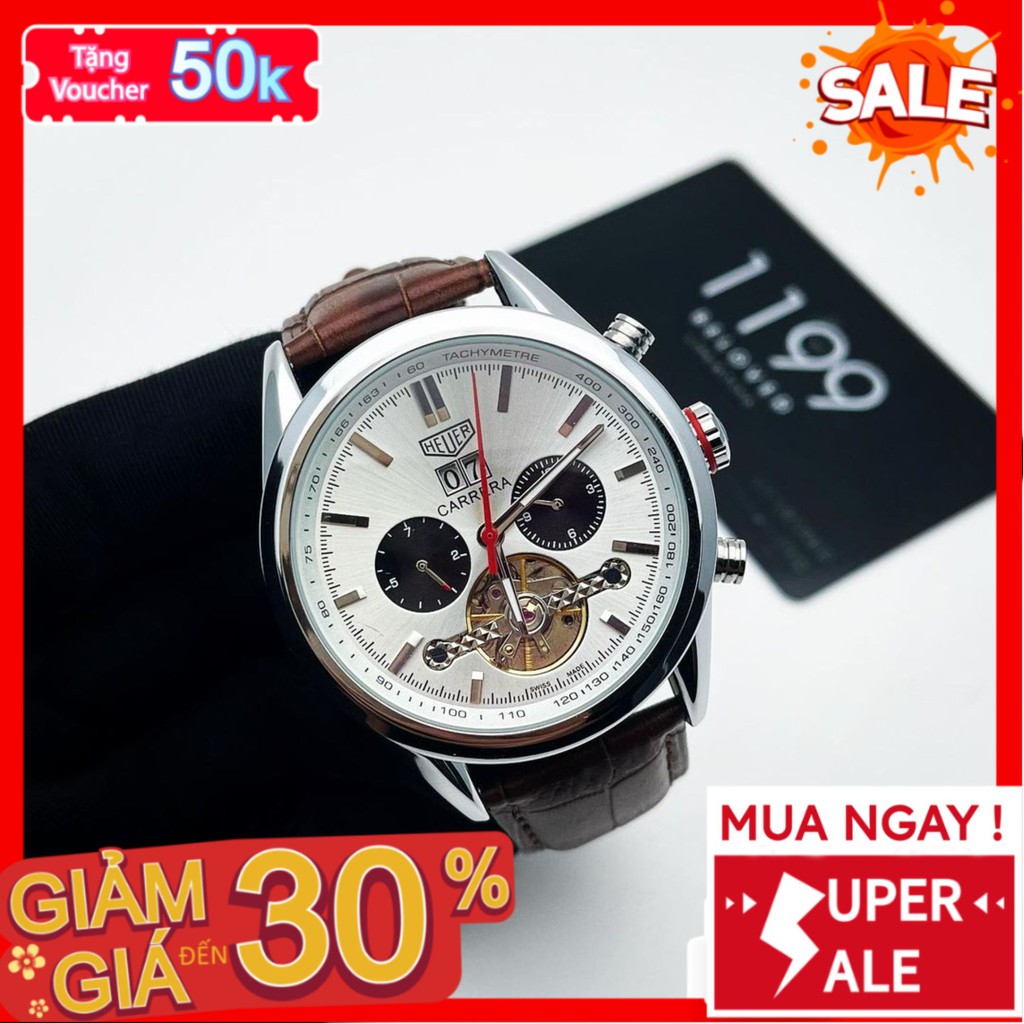 Đồng hồ cơ - Đồng Hồ Dây Da Nam 43mm Fom Mới Chống Xước Chống Nước Kính Sapphire Tím 201 - 1199 Watches | BigBuy360 - bigbuy360.vn