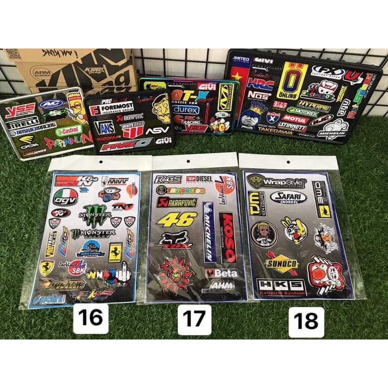 SET STICKER DÁN XE TIẾT KIỆM 24 MÃ
