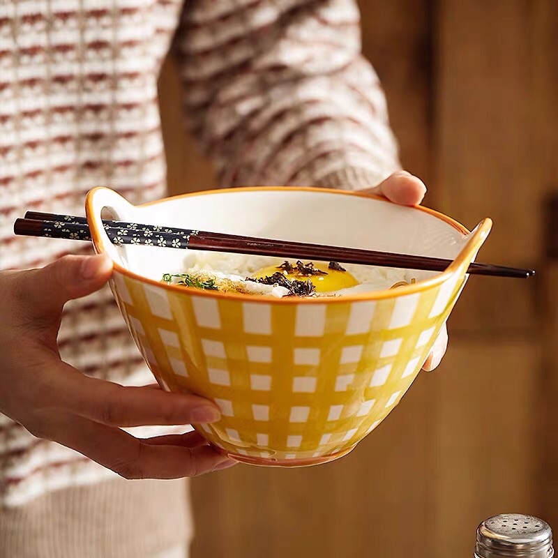 Tô sứ cỡ lớn, tô sứ đựng salad phong cách Nhật Bản