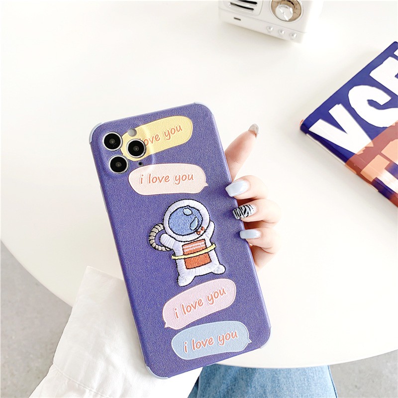 Ốp lưng iphone Love Space thêu viền chống va đập 5/5s/6/6plus/6s/6splus/7/7plus/8/8plus/x/xs/11/12/pro/max/plus/promax | BigBuy360 - bigbuy360.vn