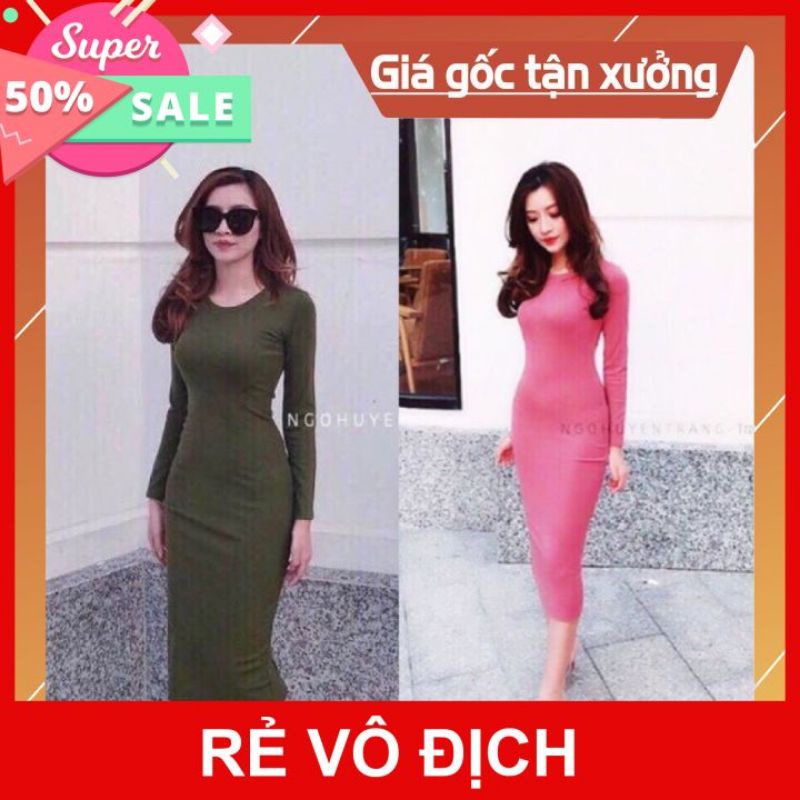 Đầm body tay dài