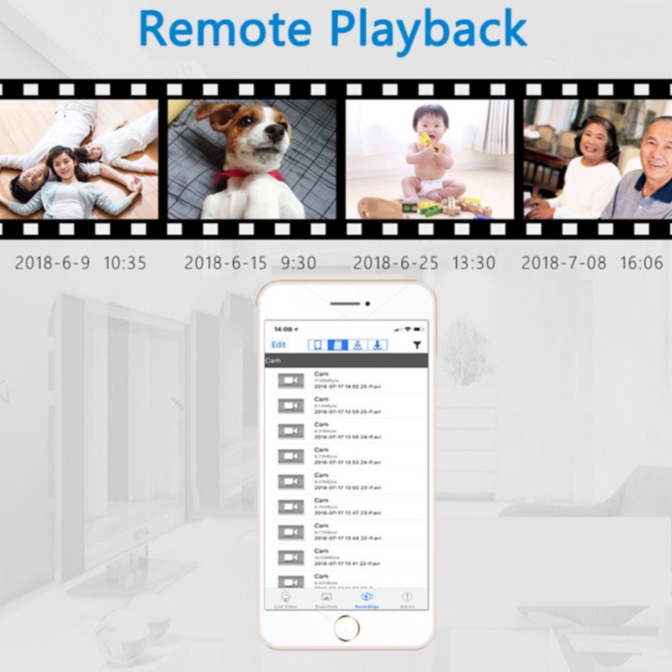 Camera mini HD 1080P V380 Pro IR Tầm nhìn ban đêm Camera IP Camera phát hiện chuyển động An ninh gia đình | BigBuy360 - bigbuy360.vn