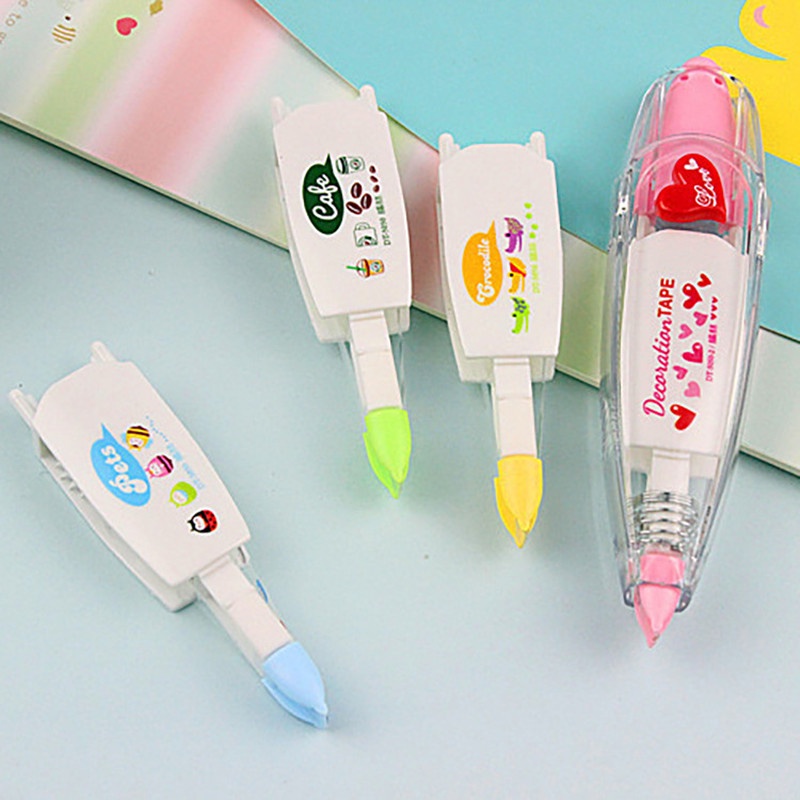 Set 4 dây đai RUIXIANG dập nổi họa tiết hoạt hình xinh xắn điều chỉnh tư thế cầm bút viết tiện lợi