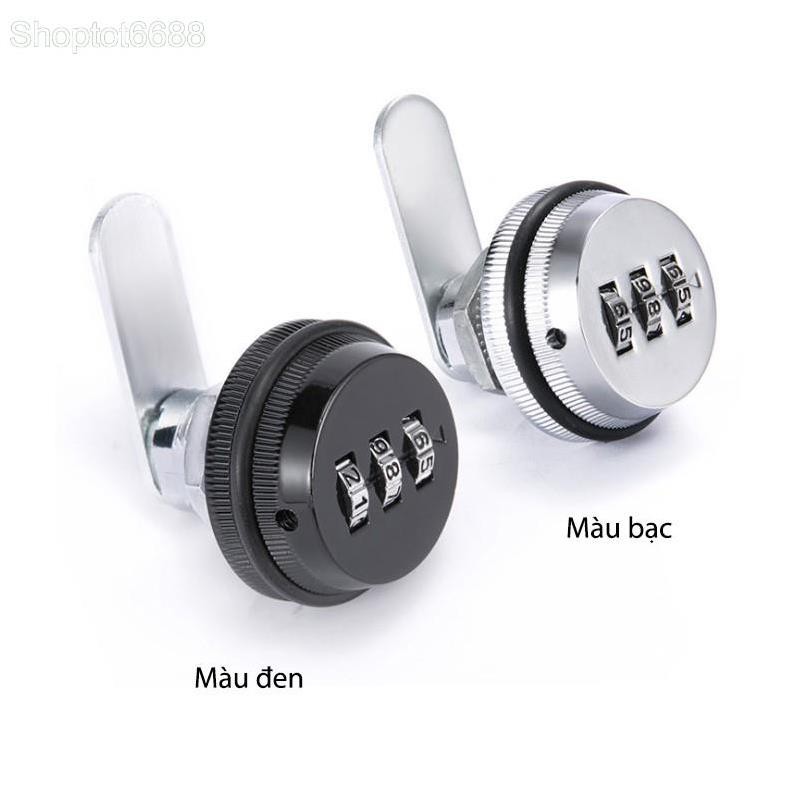 Khóa số KS9503 cho ngăn kéo bàn, tủ loại dài 30mm với 3 mã số có thể thay đổi được, bằng hợp kim (Kho hàng Hà Nội)