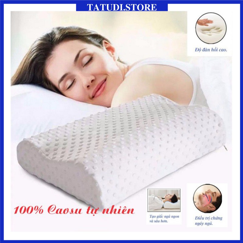 Gối cao su non zara chính hãng loại 1 chống mỏi vai gáy, chống ngủ ngáy mềm mại êm ái chất liệu 100% cao su non tự nhiên