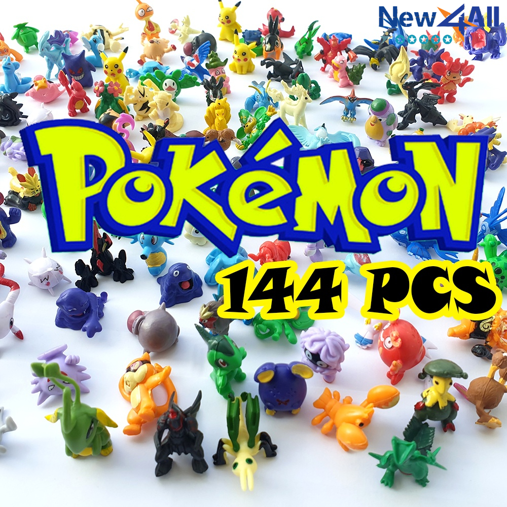 Set 144 đồ chơi mô hình Pokemon Go Mega huyền thoại, nhiều màu, Anime quà tặng cho bé - Pokemon đa hệ mới 100% New4all