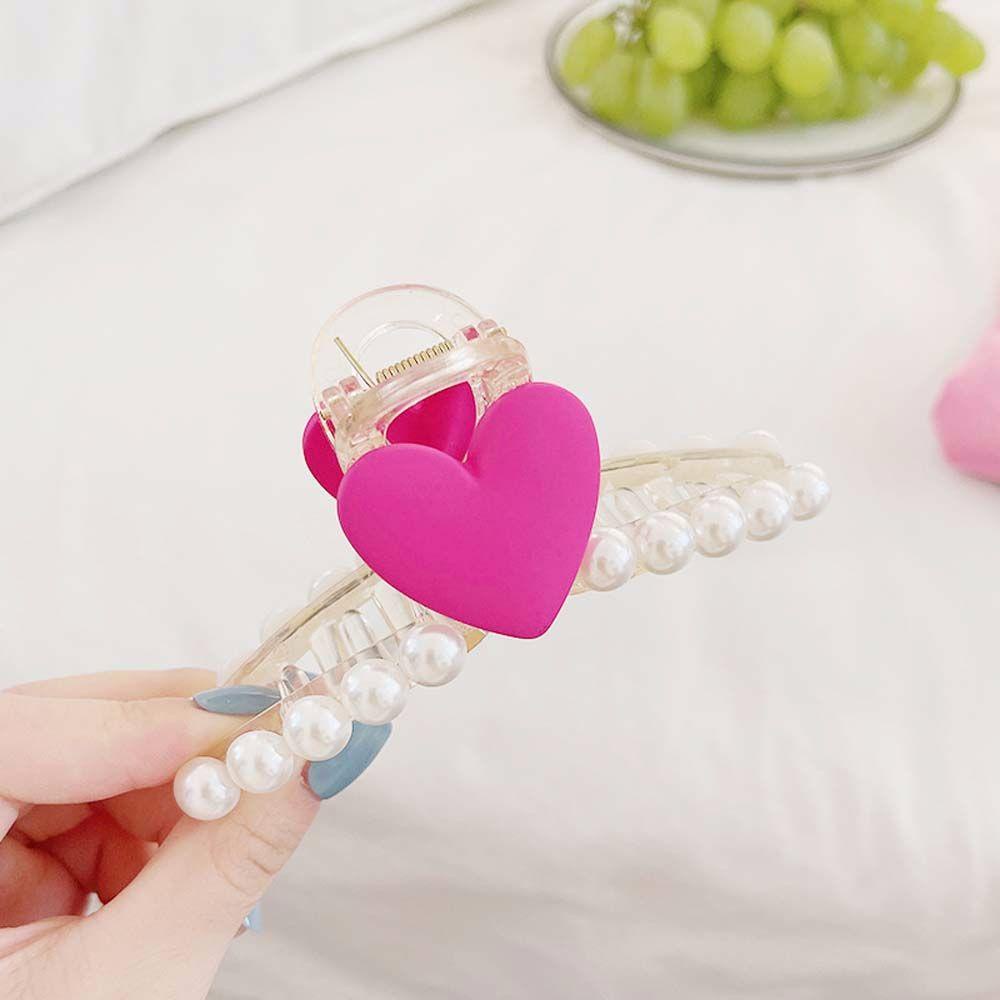 Kẹp Tóc Hình Trái Tim Lớn Dễ Thương Phong Cách Vintage WMES15H