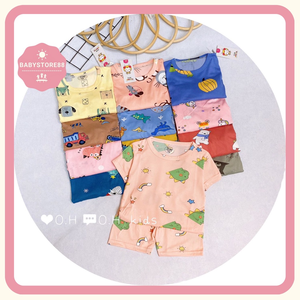 Bộ cộc tay bé gái thun lạnh Xuất Hàn BABYSTORE88 - đồ bộ quần áo bé gái mùa hè sơ sinh 1 2 3 4 5 6 tuổi CH1-CH6